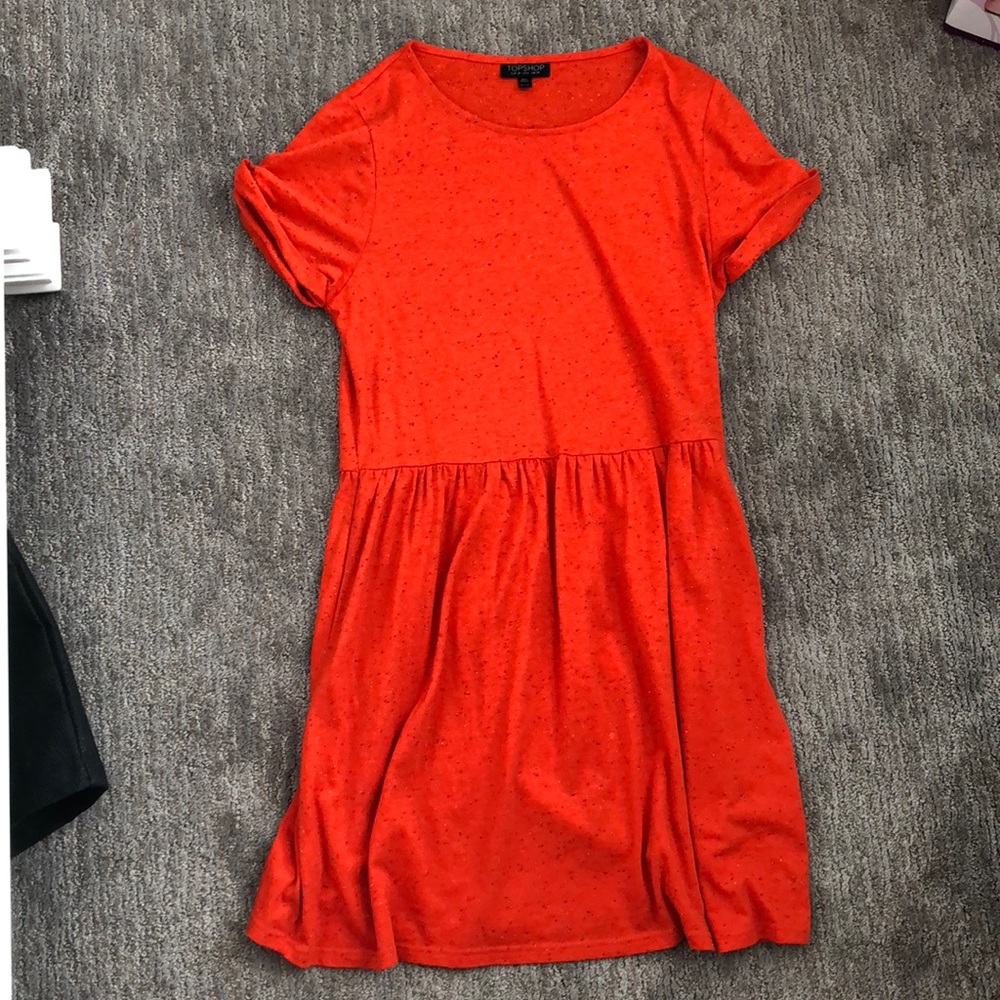 Speckled Orange Topshop t-shirt dress